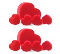 Aiffort 10Pcs Heart Shaped Sponge Hearts Magic Props Red Sponge Ball Magic Accessories for Valentine Day Wedding Supplies