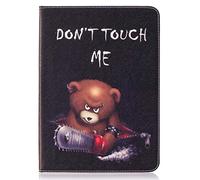 AIFILLE Case Compatible with Samsung Galaxy Tab S3 T820 T825 2017 9.7 inches Premium PU Leather Wallet Flip Protective Tablet Case Cover Card Slots Kickstand 360 Full Body Pattern Little Cute Bear