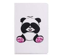 AIFILLE Case Compatible with Samsung Galaxy Tab S4 T830 T835 2018 10.5 inches Flip Case with Card Slots Tablet Cover Premium PU Leather Kickstand Soft Silicone TPU Inner Waterproof Cover Cute Panda