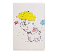 AIFILLE Tablet Cases 10.5 inches Compatible with Samsung Galaxy Tab S4 2018 Edition T830 T835 with Card Slot Premium PU Leather Case Strong Protection Ultra Slim Soft TPU Back Cover Umbrella Elephant