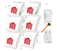 AIFIZO 6 Pack FJM/GN Vacuum Bags Compatible with Miele Vacuum Cleaner Series Compact C1/C2/C3/S2/S5/S8/,S800 and S600 Series, 3D Airclean Efficiency Cat and Dog Hoover Bags with 6 Filter