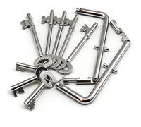 AIFKUGY Fire Brigade Keys Full Set 10Pcs with FB1 FB2 FB4 FB11 FB14, Universal Fire Door & Firemans Drop Key for Emergency Access, Maintenance Panels, Communal Doors