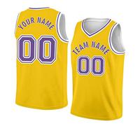 AIFLM Custom Basketball Jersey Printed Name Number, Personalized Sports Jerseys for Men Youth, S-5XL