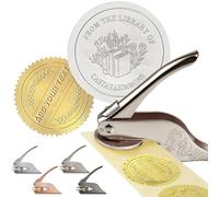 AIFLM from The Library of Embossers & Stamps, Custom Embosser, Personalized Stamp, Ex Libris, Great for Personalizing Books, Text Books and Journals and Other Documents