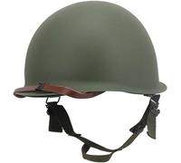Aifordge WWII US Army M3 Helmet Replica with Net/Canvas Chin Strap DIY Painting (Green)