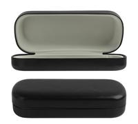 Aifrymne 2 PCS Hard Shell PU Leather Glasses Case Leather Protective Glasses Case for Men, Women, and Children, For Travel, Work, and Study, Includes Cleaning Clothc