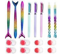 AIFUDA 16 Pcs Diamond Art Tool Kit - Mermaid Spiral Diamond Art Pen Kit - Includes Pen Drills, Glue Clay