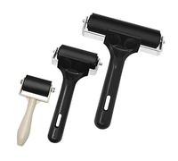 AIFUDA 3Pcs Rubber Roller Brayer Rollers Glue Roller for Ink Paint Block Stamping, Printmaking Wallpaper and Arts & Crafts (1.37, 2.36 and 3.93 Inch)