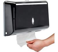 AIFUSI Paper Towel Dispensers, Commercial Toilet Tissue Dispensers Wall Mount Paper Towel Holder C-Fold/Multifold Paper Towel Dispenser for Bathroom, Kitchen(Black),10.43 x 3.93 x 7.87 in
