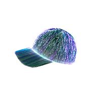 aifuu Fiber Optic Baseball Rave Cap LED Luminous Hat 7 Colors Glowing Hip Hop Hats USB Charging Light up Bar Dress Up Christmas Halloween Fancy Dress for Event Holiday White