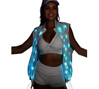 aifuu Mens Womens Vest 15 Color LED Flash Light Soft Rave Lightweight Outdoor Sport Costume For Xmas Halloween Performance