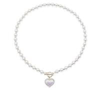 AIFUYUDM Pearl Necklaces for Women, Birthday Gifts for Women Fashion Artificial Pearl Necklace Women's White Pearls Necklace Choker for Brides Wedding Party Accessories, Mothers Day Gifts for Mum