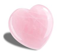 AIFUYUDM Therapeutic Healing Stone Heart, Stress Relief Healing Crystals with Happiness Energy, Relaxation, Happiness & Positive Energy Meditation, Yoga Home (Pink Quartz)