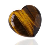AIFUYUDM Therapeutic Healing Stone Heart, Stress Relief Healing Crystals with Happiness Energy, Relaxation, Happiness & Positive Energy Meditation, Yoga Home (Tiger Eye)