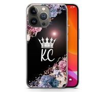 AIGAT Personalised Phone Cover for iPhone Xr - Transparent Clear Soft TPU Silicone Gel Floral Rose Gold Diamond Themed Case Custom Individual Style Design Any Text - Crown Initials