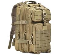 aiGear 45L Tactical Backpack | Lightweight Backpack Hiking Daypack | Rucksack with Molle System | for Outdoor Sports Trekking Hiking Travel Camping (Khaki)