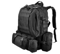 aiGear 55L Tactical Backpack | Lightweight Backpack Hiking Daypack | Rucksack with Molle System | for Outdoor Sports Trekking Hiking Travel Camping (Black)
