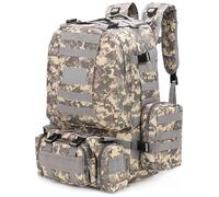 aiGear 55L Tactical Backpack | Lightweight Backpack Hiking Daypack | Rucksack with Molle System | for Outdoor Sports Trekking Hiking Travel Camping (ACU)