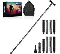 aiGear Adjustable Walking Sticks 6/7/8 Tubes Heavy-duty Telescopic Walking Stick Hiking Sticks | CNC Machined Aluminum with 3 Hiking Equipment Tool | for Women Men Backpacking Hiking Camping (G2647-8)