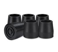 aiGear Anti Skid Rubber Tips Bore Diameter 28 mm 6 Packs Black