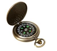 aiGear Pocket Compass/Mini Compass | Portable & Retro Gift Design | with Luminous Function | for Camping Hiking Outdoor Riding Navigation (CMP-01N)