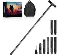 aiGear Tactical Stick 6 Tubes Black Aluminum with 3 Hiking Equipment Tools