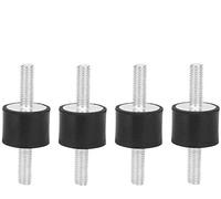 Aigend M6 Rubber Bobbin Mounts, 4Pcs M6 Rubber Mounts Anti Vibration Rubber Bobbin Mounts Metal Bonded Rubber Part for Gasoline Engines Water Pumps (VV20*15 M6*18)