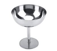 Aigend Stainless Steel Ice Cream Cup Multipurpose Dessert Container Sundae Bowls for Salad Fruit Pudding(Tall)