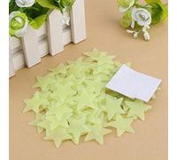 Aigend Star Wall Stickers - 100pcs Glow in the Dark Stars Stickers 3D Luminous Wall Ceiling Stars Stickers Decoration for Baby Kid Nursery Bedroom,Green