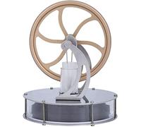 Aigend Stirling Engine, Low Temperature Stirling Engine, Steam Heat Model, Educational Toy, Teaching Tool, Science Teaching Model (Silver)