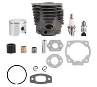 Aiggend Cylinder Piston Gasket Kit, Compatible With Husqvarna 50, 51, 55 Rancher Nikasil Engine 46MM Cylinder Piston With Washer Kit