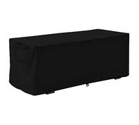 Aiggend Deck Box Cover, Waterproof Deck Box Cover Oxford Fabric Garden Storage Box Cover for Home Garden 123 * 62 * 55CM (Black)
