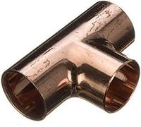 Aigher 15mm End Feed Equal Tee, Copper, Bag of 10