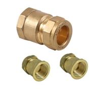 Aigher Compression Coupler, 22mm x 1" Inch Female Iron, Pack of 3, WRAS Approved