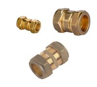 AIGHER Compression Straight Coupling, 22mm, Pack of 3, WRAS Approved
