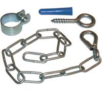 AIGHER Cooker Stability Chain Kit Pack of 3, 16 Inch/40cm Gas & Electric Cooker Safety Chain with Hook, Wall Plug, Circular Clamp & Angle Bracket, Freestanding Oven Anti-Tip Fixing Set, Silver Metal