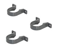 AIGHER PVC Pipe Clips, 32mm Solvent Waste Pipe Fitting, Grey, Pack of 3