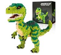 Aigidusansu Jurassic Dinosaur Micro Building Blocks, 1457pcs Velociraptor Tyrannosaurus Rex DIY Mini Diamond Blocks Bricks Toy for Adults, 14+ Teens
