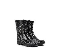 Aigle Alya Print Women's Rain Boot, Chevron, 37 EU Large