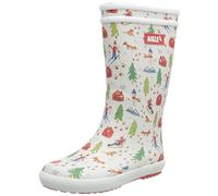 Aigle Wellington Boots LOLLY POP FUR PRINT in White 11 kid
