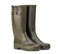 Aigle Cessac Lady - Women’s Waterproof Natural Rubber Garden Boot | Adjustable Calf Straps, Self-Cleaning Treaded Sole, Mid-Height Flexible Upper, Made in France