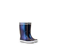 Aigle LOLLY IRRISE 2 Children's Waterproof Boots with an iridescent finish | Made of natural rubber with a double white stripe | Warm, quick-drying lining | Non-slip sole
