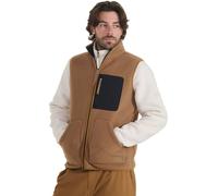 Aigle - Men's Reversible Sherpa Sleeveless Fleece - Sleeveless Fleece M Kraft for Men - Size M - Brown Brown M