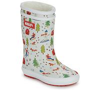 Aigle Wellington Boots LOLLY POP FUR PRINT in White 9.5 toddler