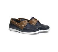 Aigle Women's New Nubila LTR Boat Shoe, Navy Brown, 6.5 UK