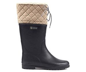 Aigle Women's Polka Giboulee Snow Boots, Blue (Marine/Beige), 2.5 UK