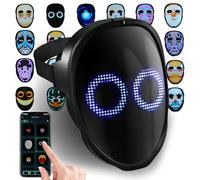 AIGLUN LED Face Transforming Mask with Gesture Control Fun - Cool stuff Halloween Cosplay and Christmas Parties