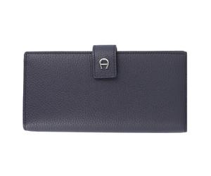 Aigner Basics wallet leather 19 cm blue
