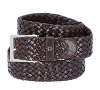 Aigner Business braided belt leather 110 cm brown