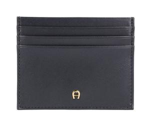 Aigner Daily base credit card case leather 10 cm black
